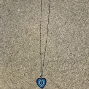Blue Heart Necklace